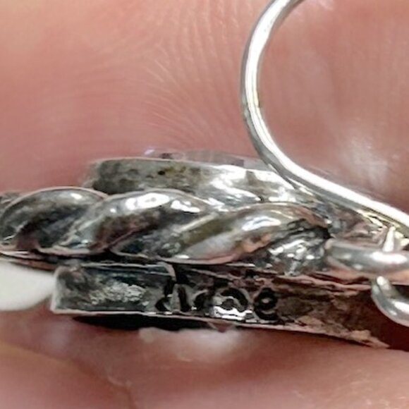 Shablool sterling silver and CZ round drop earrings - Picture 8 of 13